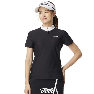 テーラーメイド TaylorMade　レディース スリットカラー 半袖 モックネック シャツ UN686　2025年モデル 詳細2