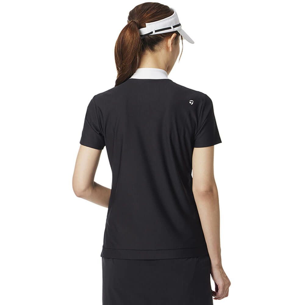 テーラーメイド TaylorMade　レディース スリットカラー 半袖 モックネック シャツ UN686　2025年モデル 詳細3