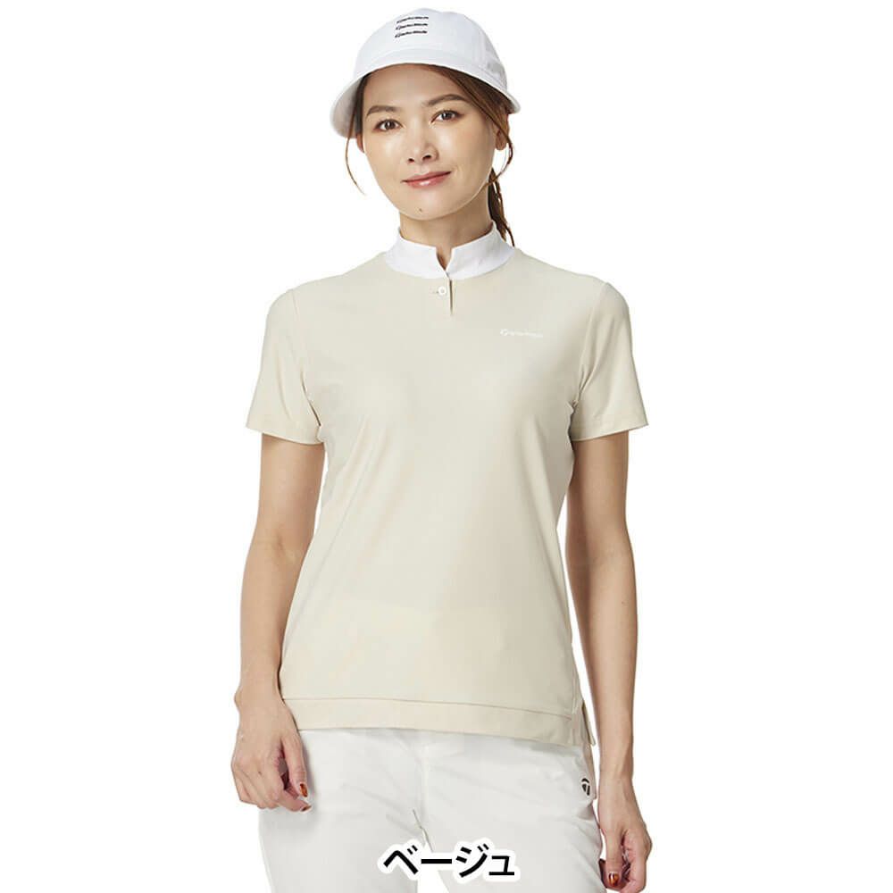 テーラーメイド TaylorMade　レディース スリットカラー 半袖 モックネック シャツ UN686　2025年モデル 詳細12