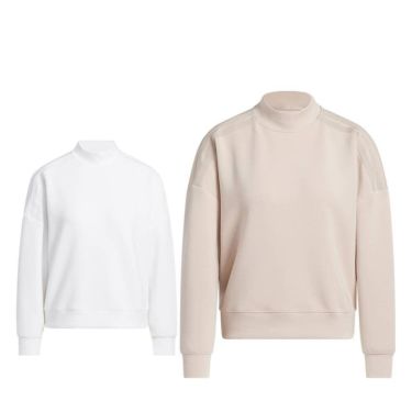 アディダス adidas　レディース ビヨンド ザ コース ダンボールニット長袖 モックネック プルオーバー KTI49　2025年モデル 詳細1