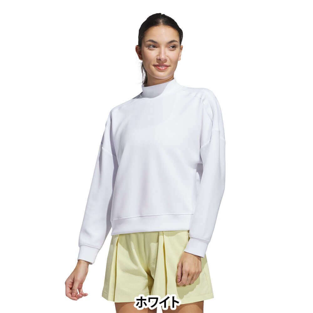 アディダス adidas　レディース ビヨンド ザ コース ダンボールニット長袖 モックネック プルオーバー KTI49　2025年モデル 詳細2
