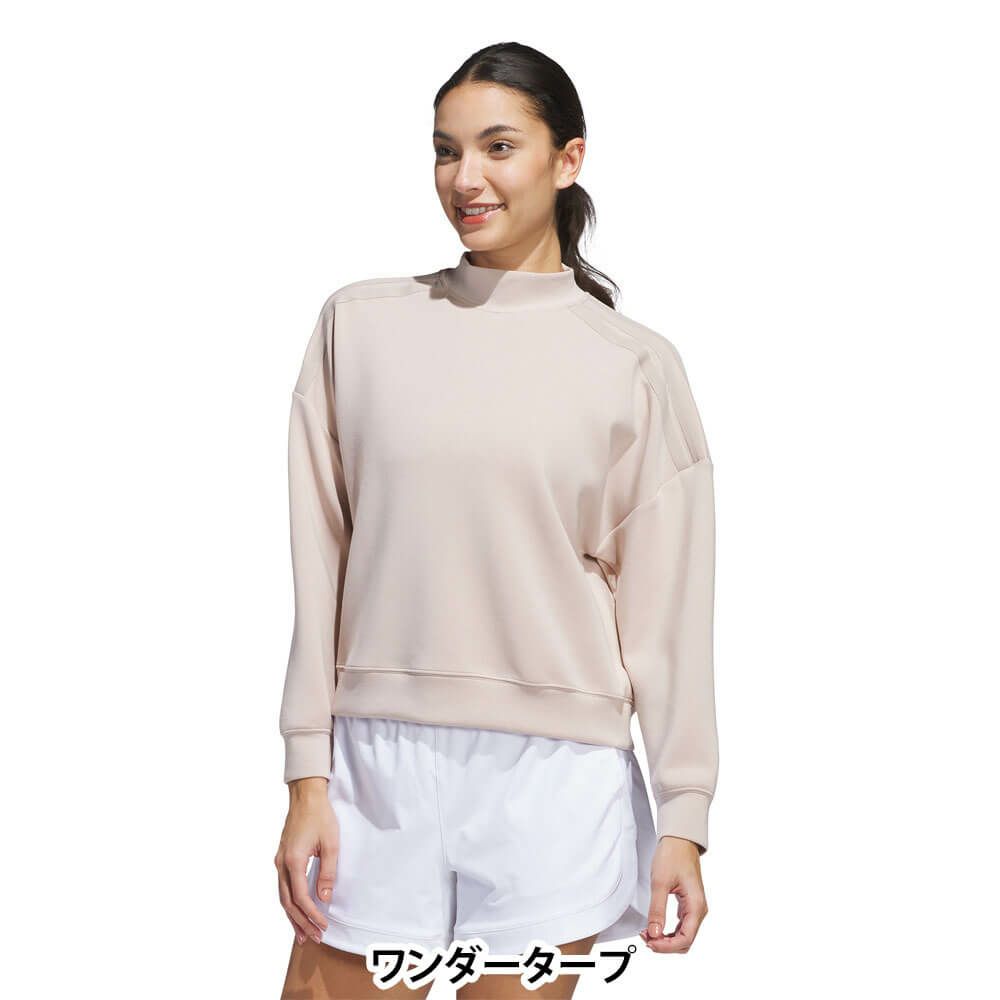 アディダス adidas　レディース ビヨンド ザ コース ダンボールニット長袖 モックネック プルオーバー KTI49　2025年モデル 詳細7