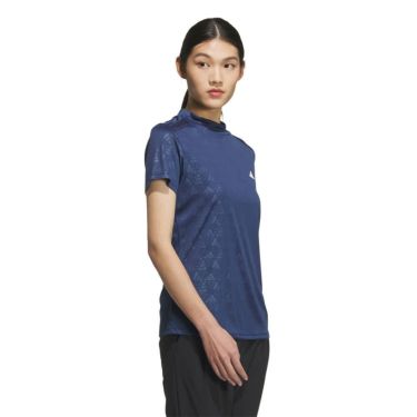 アディダス adidas　レディース BOSロゴ柄 デボス 半袖 モックネックシャツ KTI74　2025年モデル 詳細12