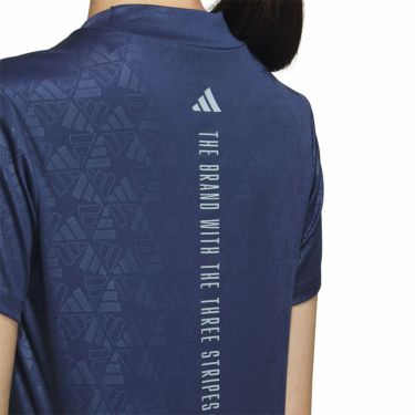 アディダス adidas　レディース BOSロゴ柄 デボス 半袖 モックネックシャツ KTI74　2025年モデル 詳細13