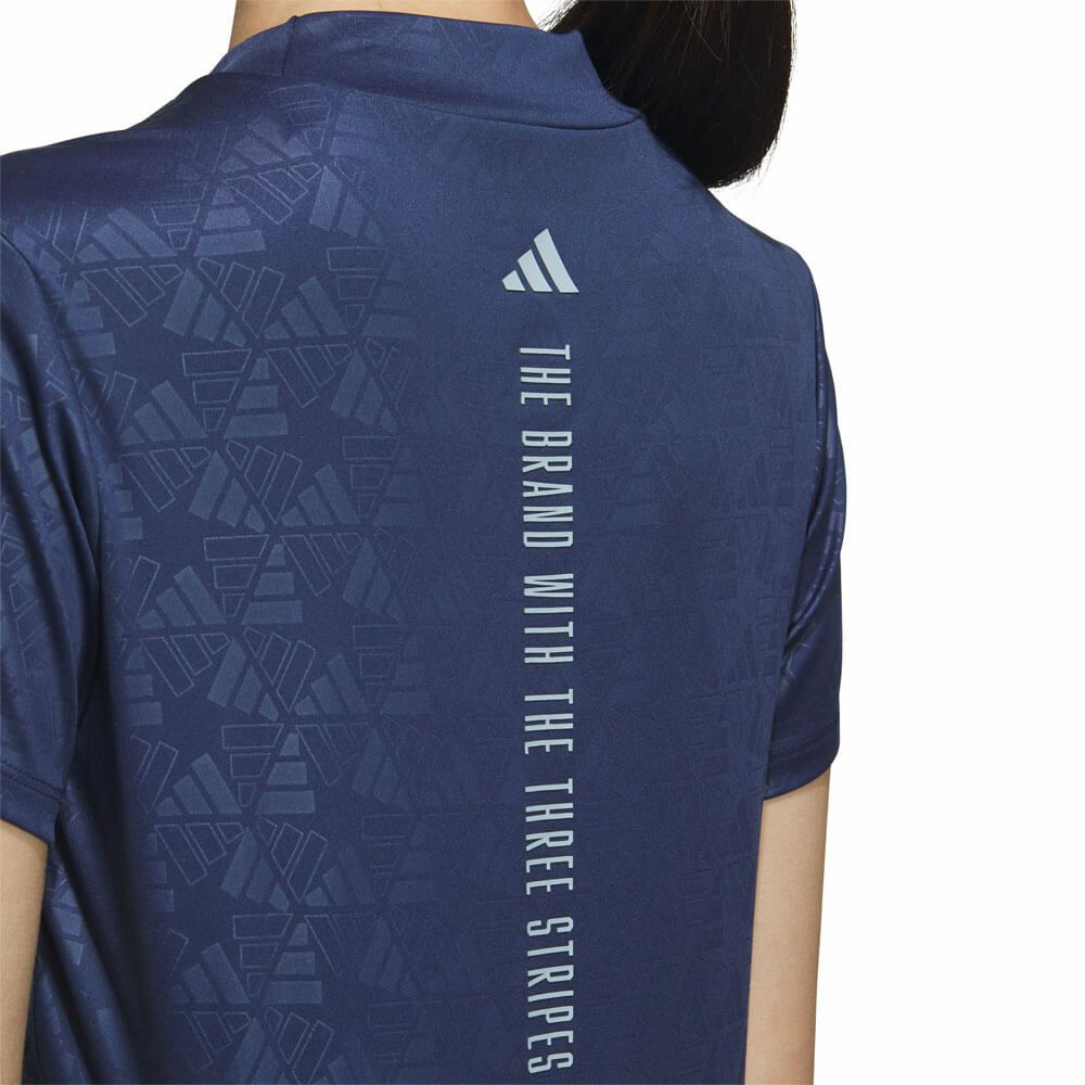 アディダス adidas　レディース BOSロゴ柄 デボス 半袖 モックネックシャツ KTI74　2025年モデル 詳細13