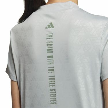 アディダス adidas　レディース BOSロゴ柄 デボス 半袖 モックネックシャツ KTI74　2025年モデル 詳細17