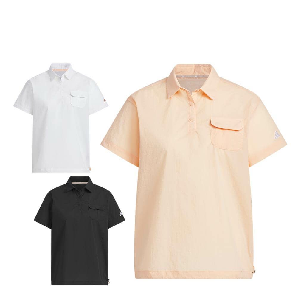 アディダス adidas　レディース 撥水 シースルー ボックスシルエット 半袖 ポロシャツ KTI78　2025年モデル 詳細1