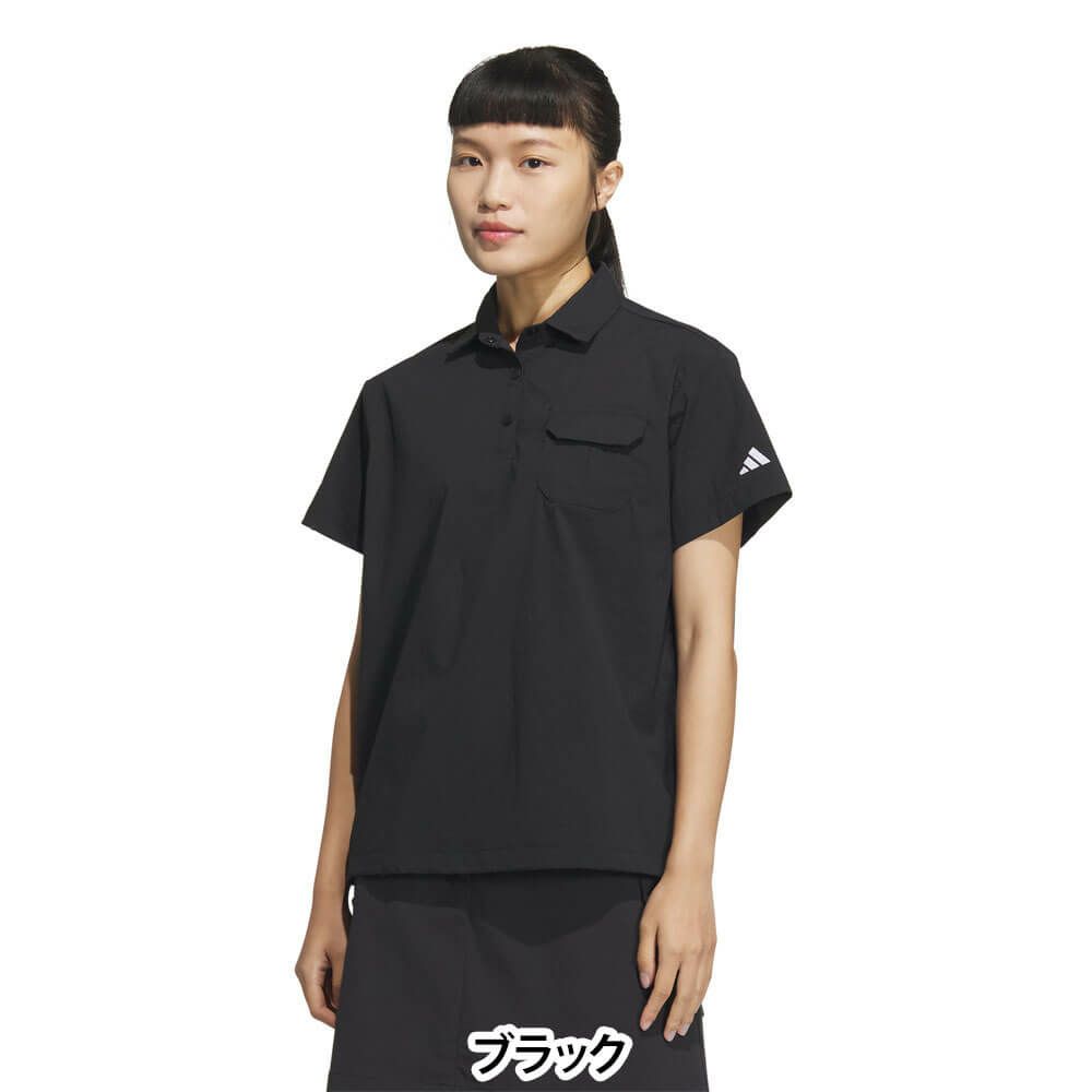 アディダス adidas　レディース 撥水 シースルー ボックスシルエット 半袖 ポロシャツ KTI78　2025年モデル 詳細2