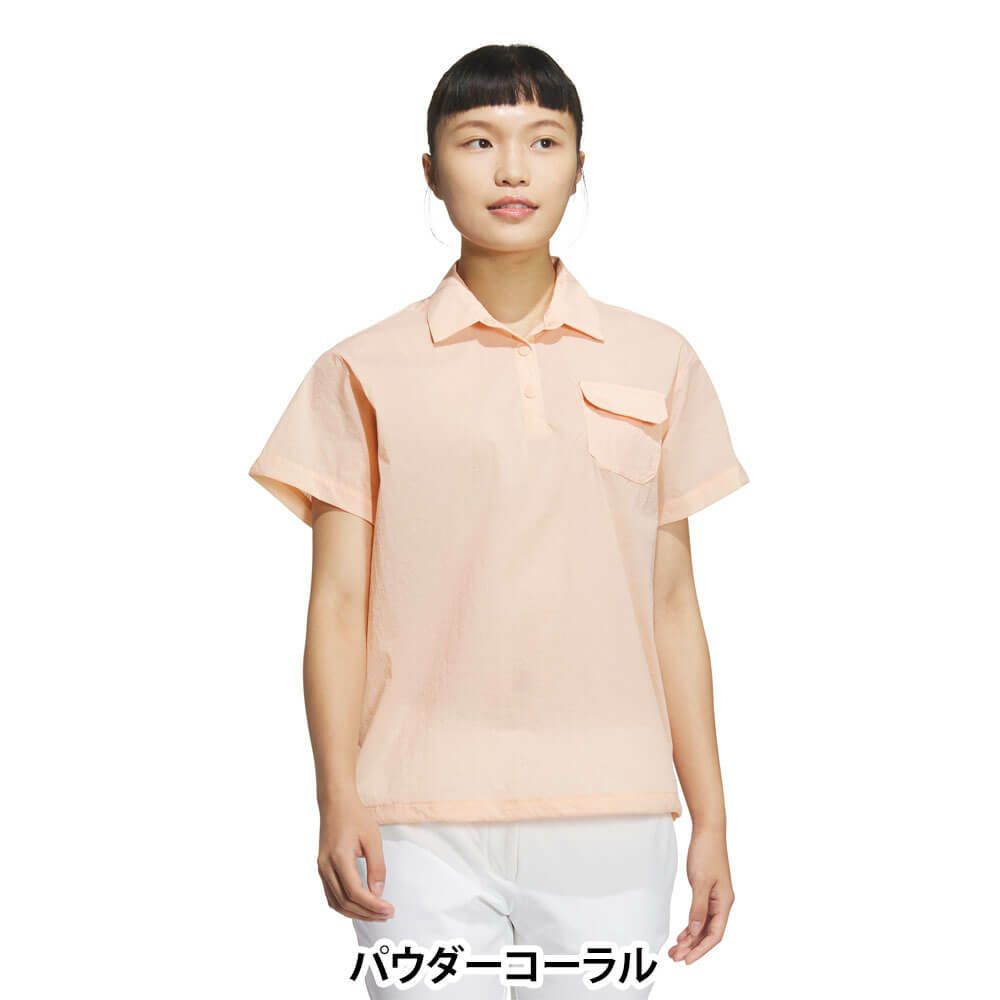 アディダス adidas　レディース 撥水 シースルー ボックスシルエット 半袖 ポロシャツ KTI78　2025年モデル 詳細12