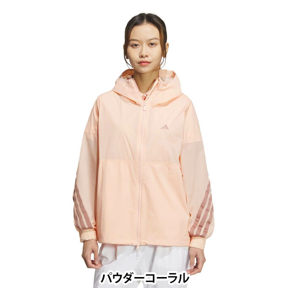 アディダス adidas　レディース LIGHT DWR 長袖 フルジップ フーディー KTI87　2025年モデル 詳細7
