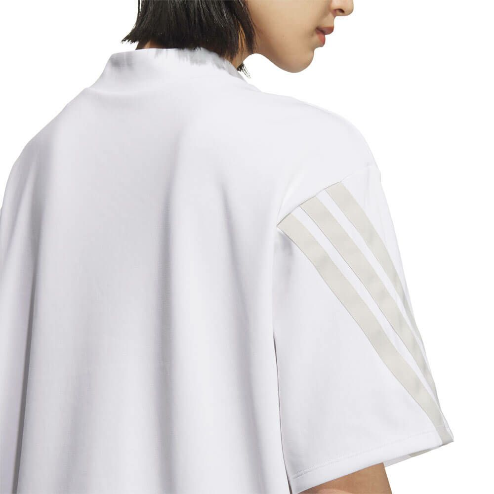 アディダス adidas　レディース スリーストライプス ボックスシルエット 半袖 モックネックシャツ KTI91　2025年モデル 詳細6