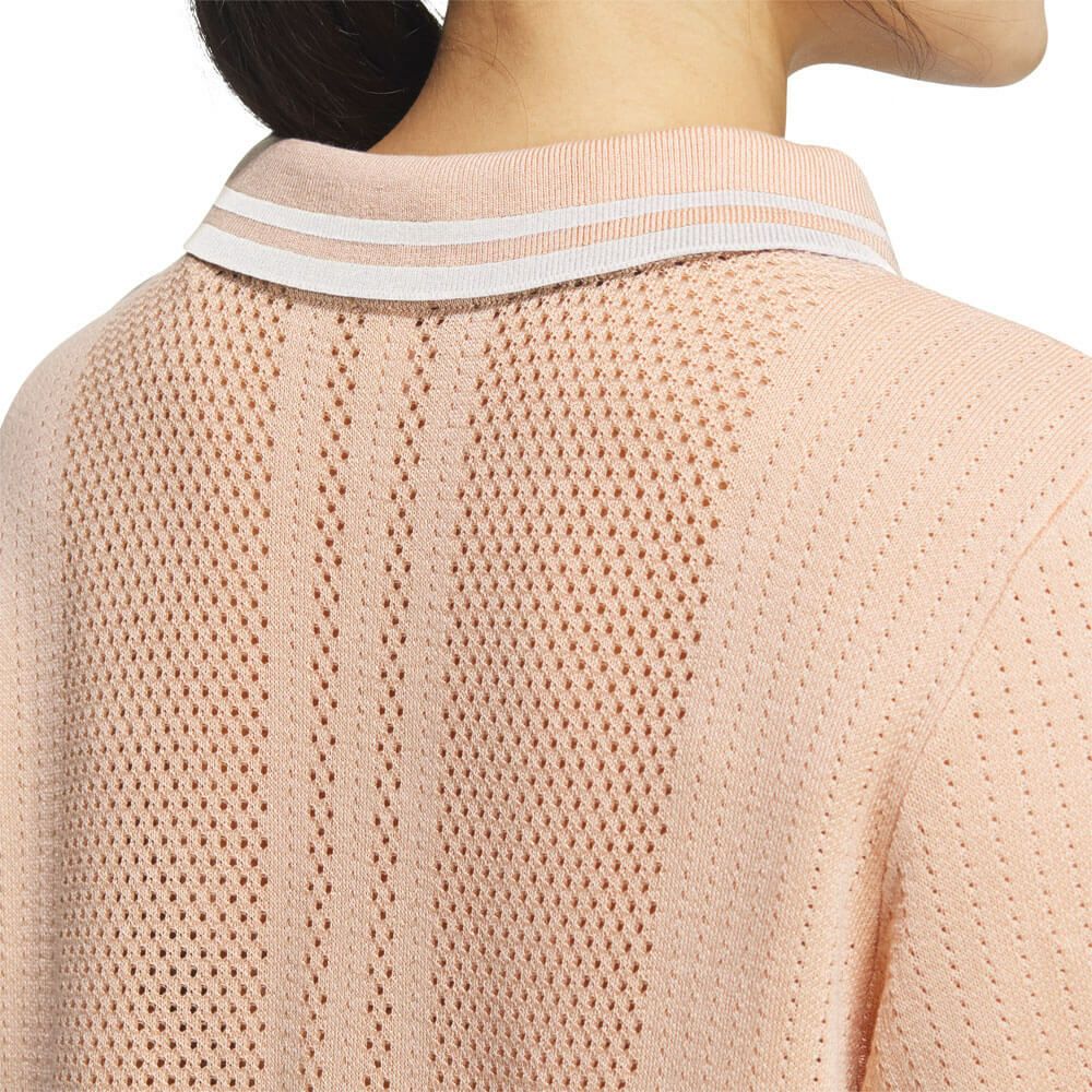 アディダス adidas　レディース ビヨンド ザ コース ルーズ スキッパー ニットボックスシルエット 半袖 ポロシャツ KTN36　2025年モデル 詳細7