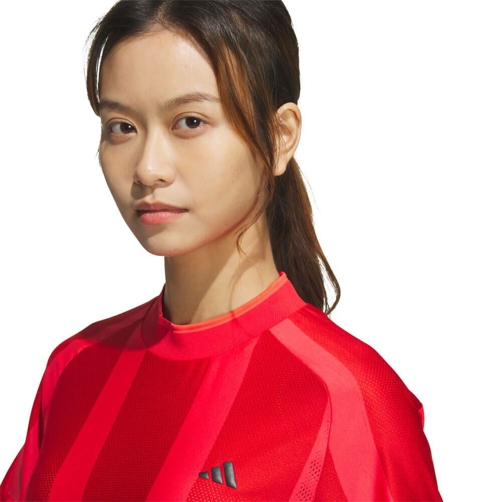 アディダス adidas　レディース アディゼロ メッシュ 半袖 モックネックシャツ KUK65　2025年モデル 詳細10