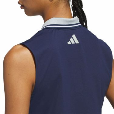 アディダス adidas　レディース ビヨンド ザ コース ルーズ ツイストニット ツーボタン ノースリーブ ポロシャツ KWI00　2025年モデル 詳細5