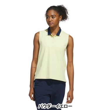 アディダス adidas　レディース ビヨンド ザ コース ルーズ ツイストニット ツーボタン ノースリーブ ポロシャツ KWI00　2025年モデル 詳細6