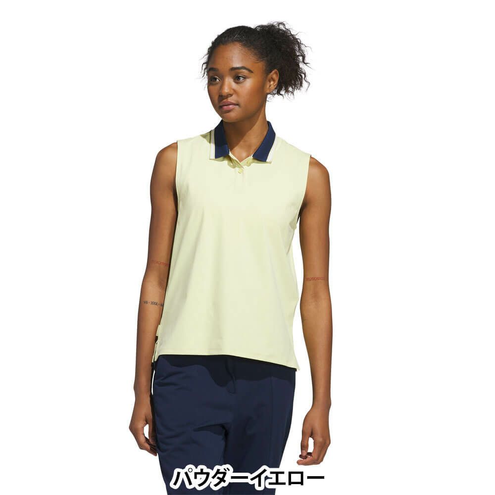 アディダス adidas　レディース ビヨンド ザ コース ルーズ ツイストニット ツーボタン ノースリーブ ポロシャツ KWI00　2025年モデル 詳細6
