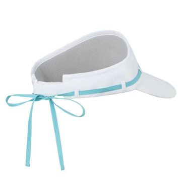 テーラーメイド TaylorMade　レディース リボン サンバイザー UN579 M16985 ホワイト/ターコイズ　2025年モデル 詳細2