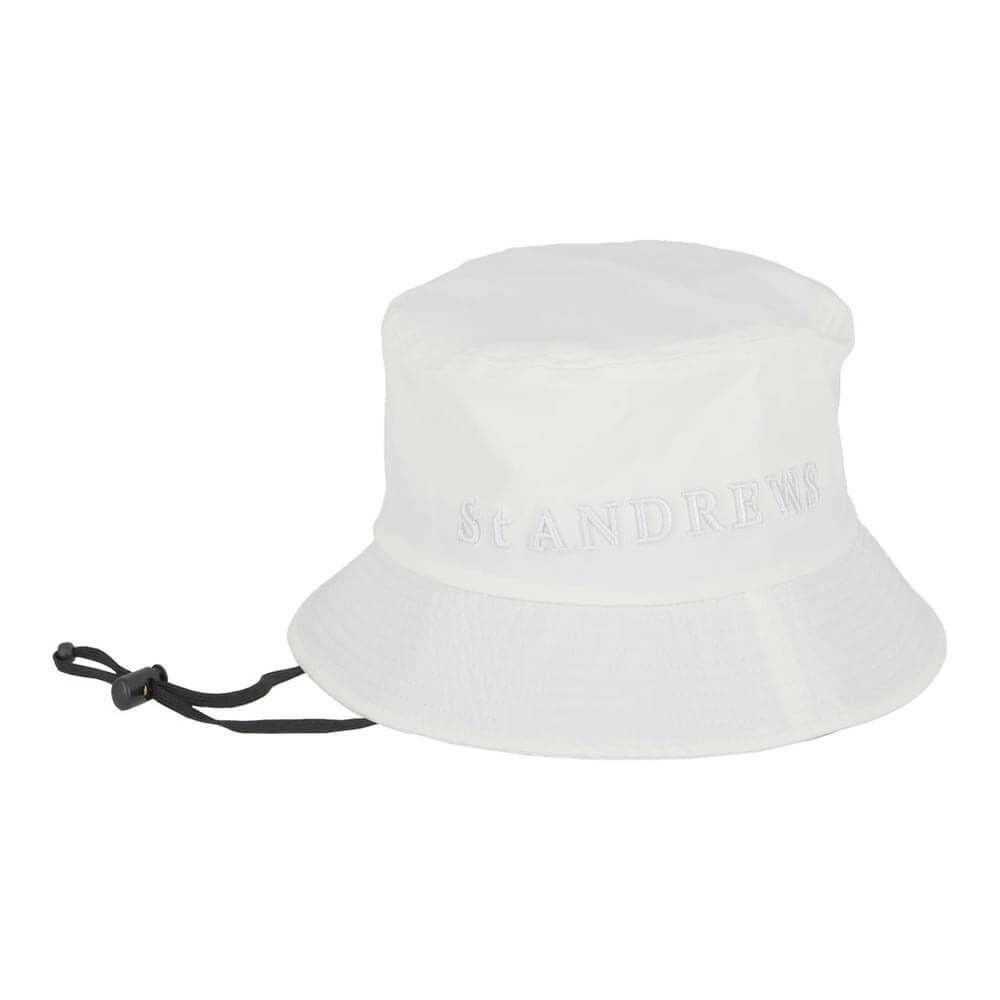 セントアンドリュース St ANDREWS　メンズ 立体ロゴ刺繍 UVカット ハット 042-5187451 030 ホワイト　2025年モデル 詳細1