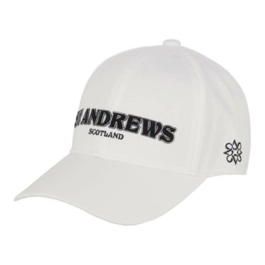 セントアンドリュース St ANDREWS　メンズ 撥水 ロゴデザイン キャップ 042-5187551 030 ホワイト　2025年モデル 詳細1
