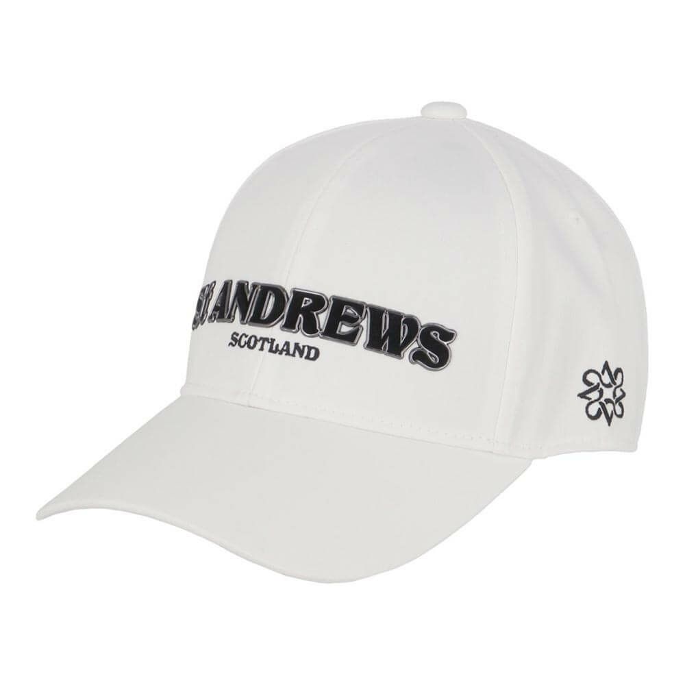 セントアンドリュース St ANDREWS　メンズ 撥水 ロゴデザイン キャップ 042-5187551 030 ホワイト　2025年モデル 詳細1