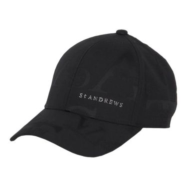 セントアンドリュース St ANDREWS　ユニセックス コンセプト柄 ジャガード キャップ 042-5187301 010 ブラック　2025年モデル 詳細1