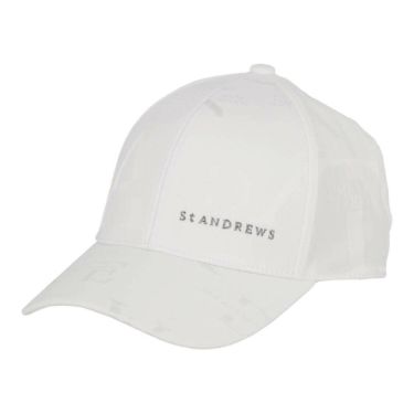 セントアンドリュース St ANDREWS　ユニセックス コンセプト柄 ジャガード キャップ 042-5187301 030 ホワイト　2025年モデル 詳細1