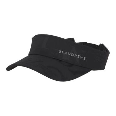 セントアンドリュース St ANDREWS　ユニセックス コンセプト柄 ジャガード バイザー 042-5187302 010 ブラック　2025年モデル 詳細1