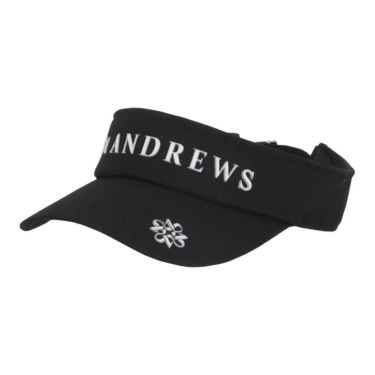 セントアンドリュース St ANDREWS　ユニセックス ロゴデザイン バイザー 042-5987252 010 ブラック　2025年モデル 詳細1