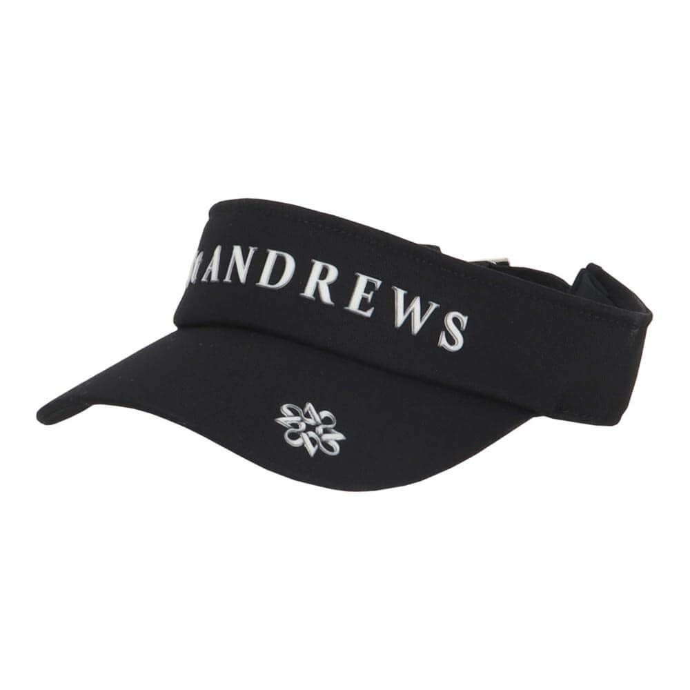 セントアンドリュース St ANDREWS　ユニセックス ロゴデザイン バイザー 042-5987252 010 ブラック　2025年モデル 詳細1