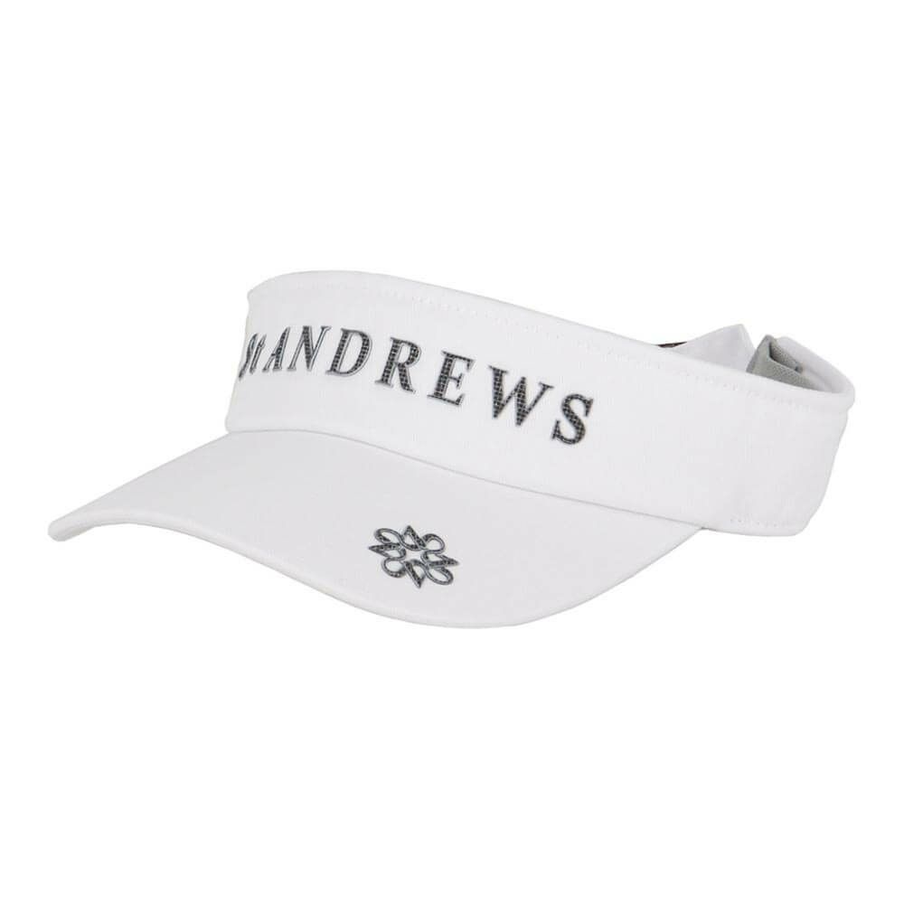 セントアンドリュース St ANDREWS　ユニセックス ロゴデザイン バイザー 042-5987252 030 ホワイト　2025年モデル 詳細1