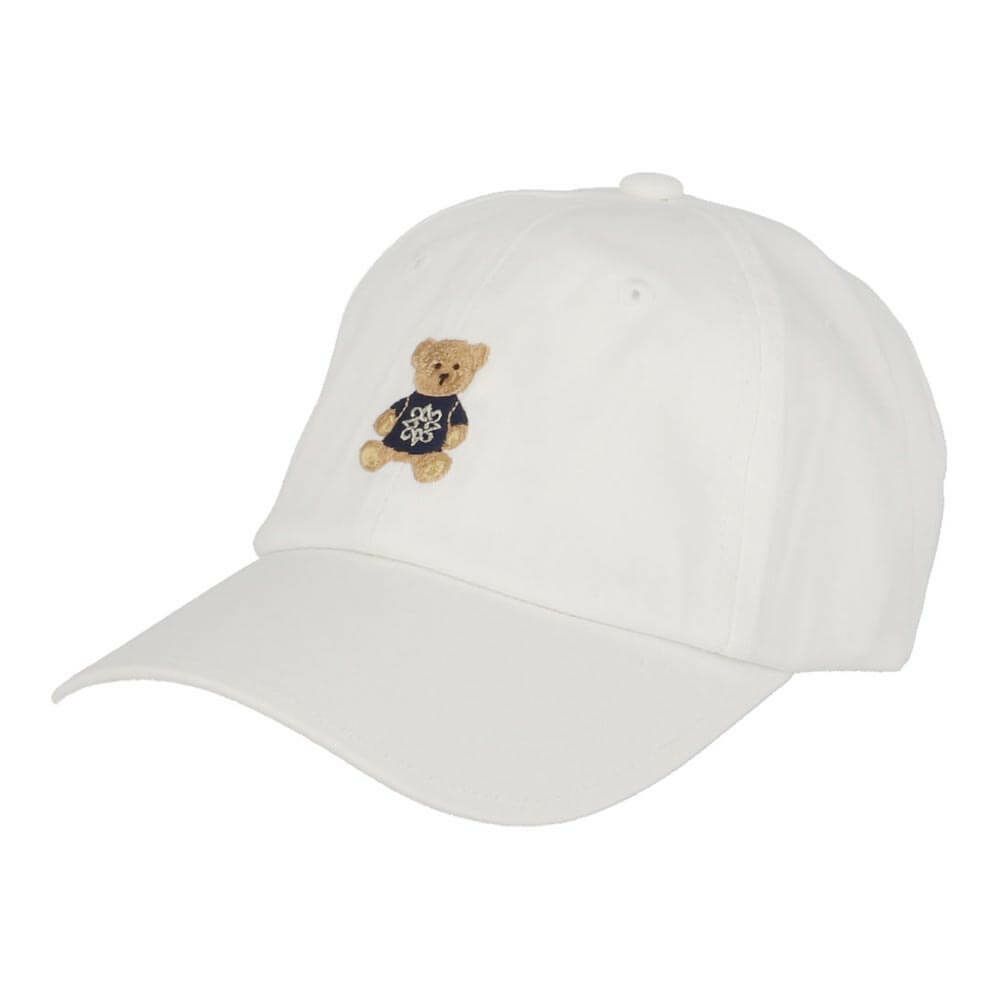 セントアンドリュース St ANDREWS　ユニセックス テディベア刺繍 キャップ 042-5987331 030 ホワイト　2025年モデル 詳細1