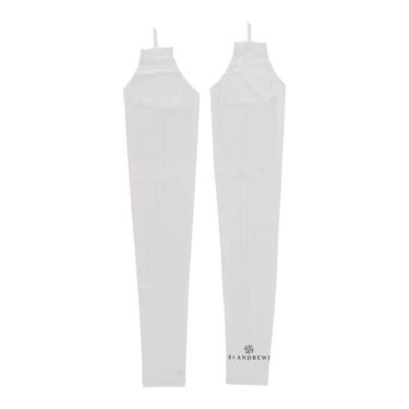 セントアンドリュース St ANDREWS　レディース ロゴプリント アームカバー 042-5984456 030 ホワイト　2025年モデル ホワイト
