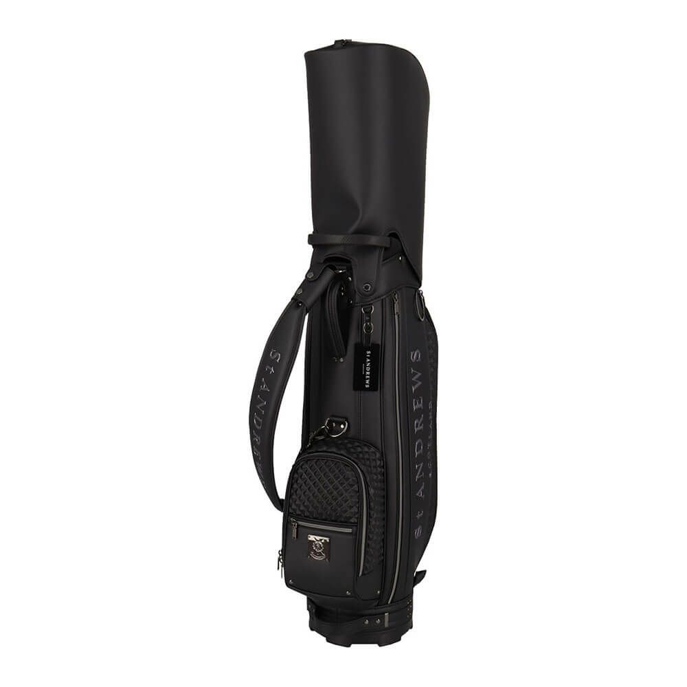 セントアンドリュース St ANDREWS　スリムカート型 ピラミッドエンボス キャディバッグ 042-5980301 010 ブラック　2025年モデル 詳細1