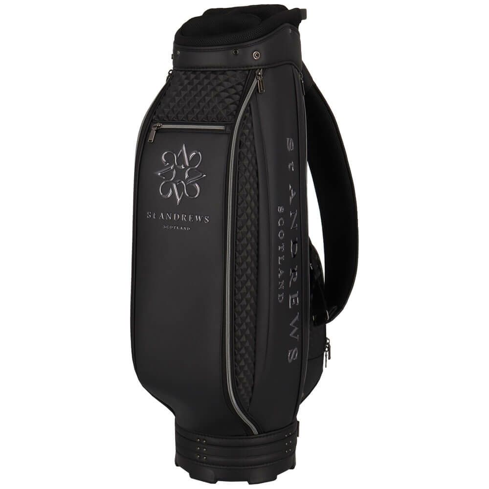 セントアンドリュース St ANDREWS　スリムカート型 ピラミッドエンボス キャディバッグ 042-5980301 010 ブラック　2025年モデル 詳細2
