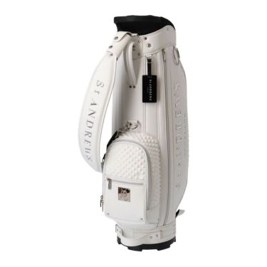 セントアンドリュース St ANDREWS　スリムカート型 ピラミッドエンボス キャディバッグ 042-5980301 030 ホワイト　2025年モデル 詳細1