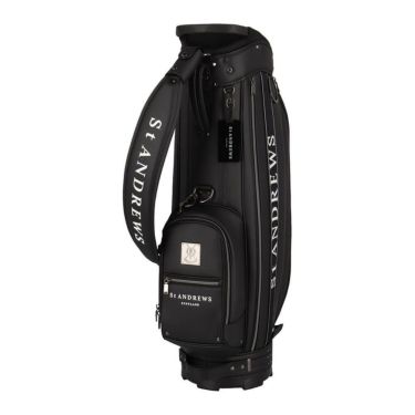 セントアンドリュース St ANDREWS　スリムカート型 ジャガードロゴテープ キャディバッグ 042-5980302 010 ブラック　2025年モデル 詳細1