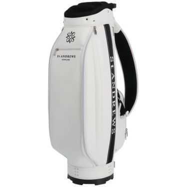 セントアンドリュース St ANDREWS　スリムカート型 ジャガードロゴテープ キャディバッグ 042-5980302 030 ホワイト　2025年モデル 詳細2