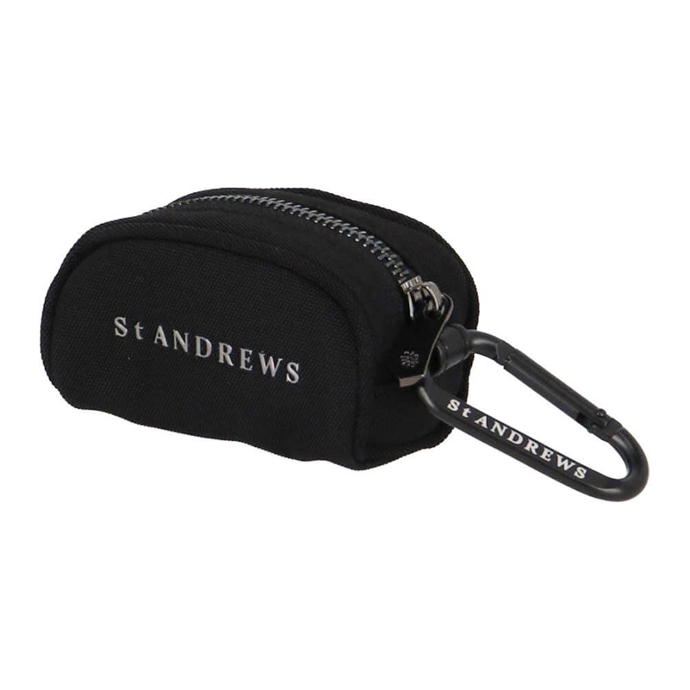 セントアンドリュース St ANDREWS　ロゴデザイン ボールポーチ 042-5984351 010 ブラック　2025年モデル 詳細1