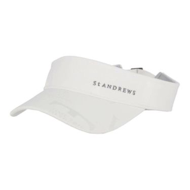 セントアンドリュース St ANDREWS　ユニセックス コンセプト柄 ジャガード バイザー 042-5187302 030 ホワイト　2025年モデル 詳細1