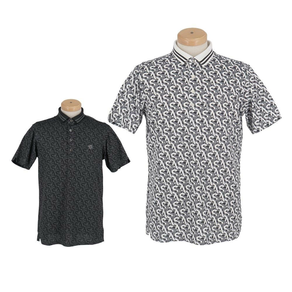 セントアンドリュース St ANDREWS　メンズ モノグラム柄 半袖 ポロシャツ 042-5160555　2025年モデル 詳細1