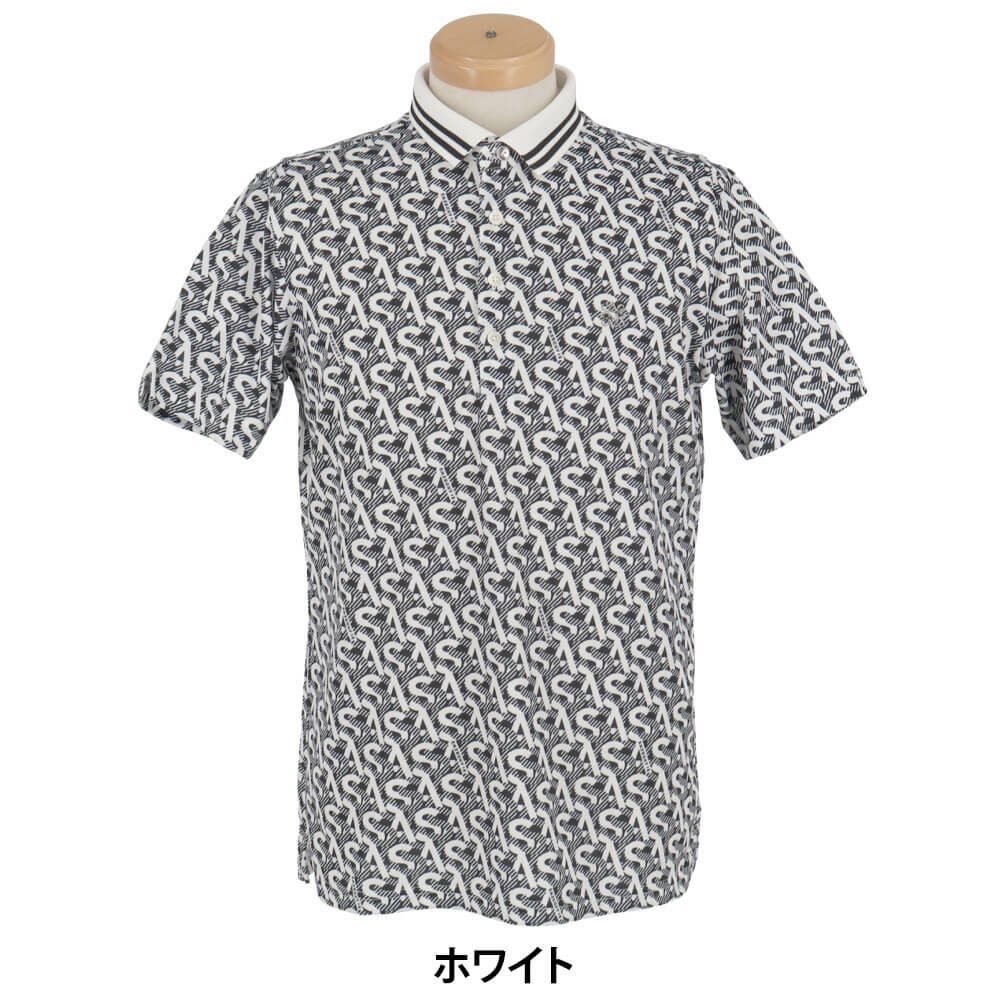 セントアンドリュース St ANDREWS　メンズ モノグラム柄 半袖 ポロシャツ 042-5160555　2025年モデル 詳細2