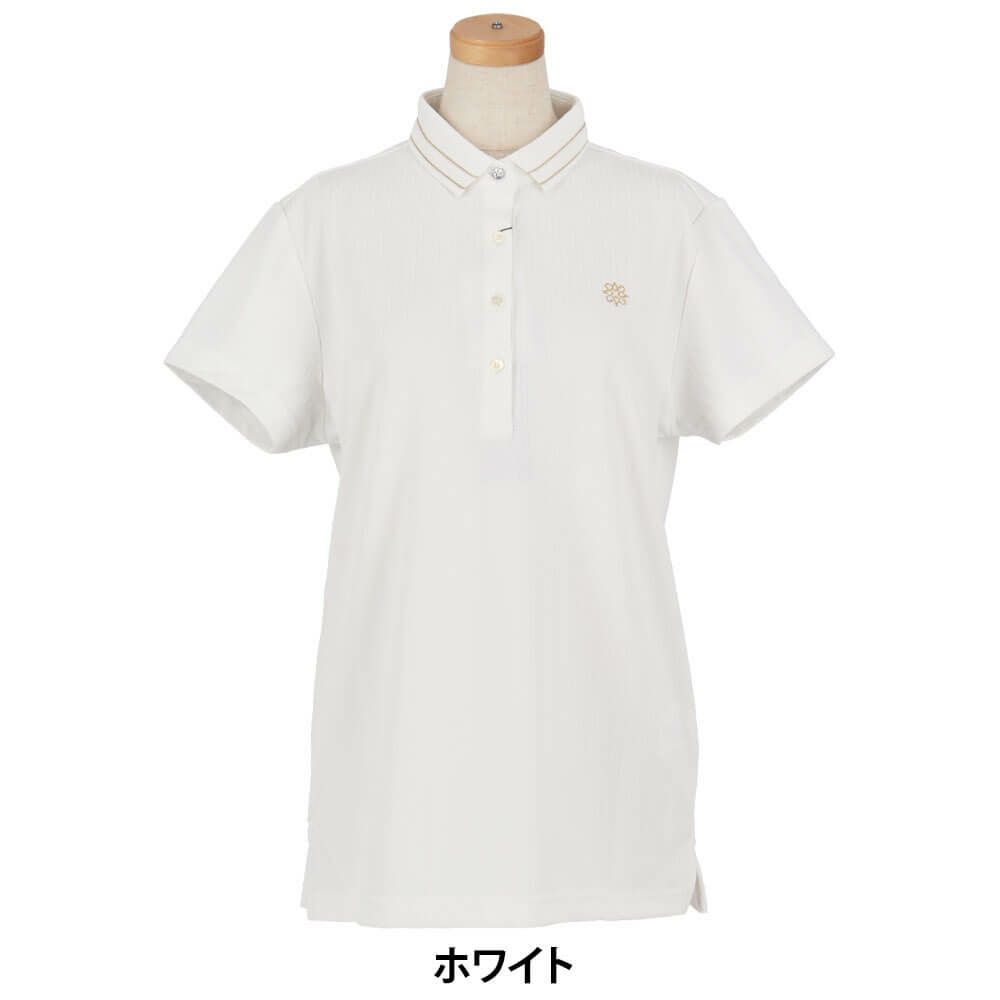 セントアンドリュース St ANDREWS　レディース ハイゲージ ストライプ 半袖 ポロシャツ 043-5160554　2025年モデル 詳細2