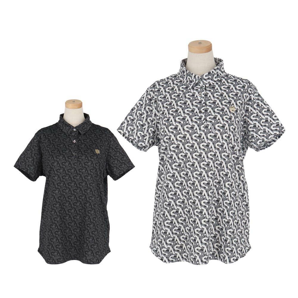 セントアンドリュース St ANDREWS　レディース モノグラム柄 半袖 ポロシャツ 043-5160556　2025年モデル 詳細1