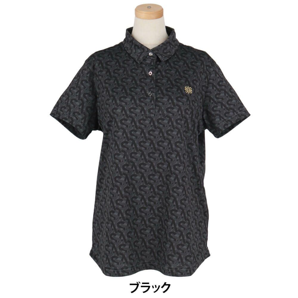 セントアンドリュース St ANDREWS　レディース モノグラム柄 半袖 ポロシャツ 043-5160556　2025年モデル 詳細2