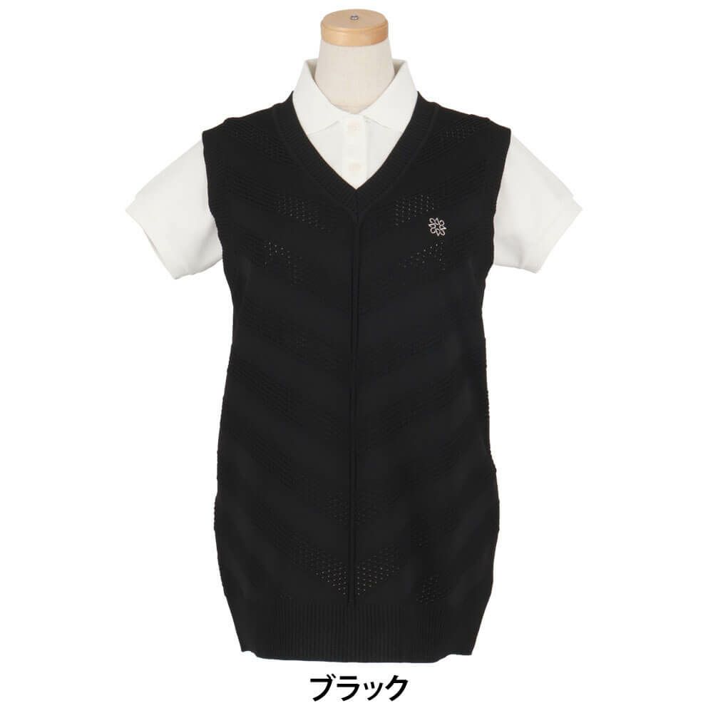 セントアンドリュース St ANDREWS　レディース Vネック ニットベスト 043-5173252　2025年モデル 詳細2