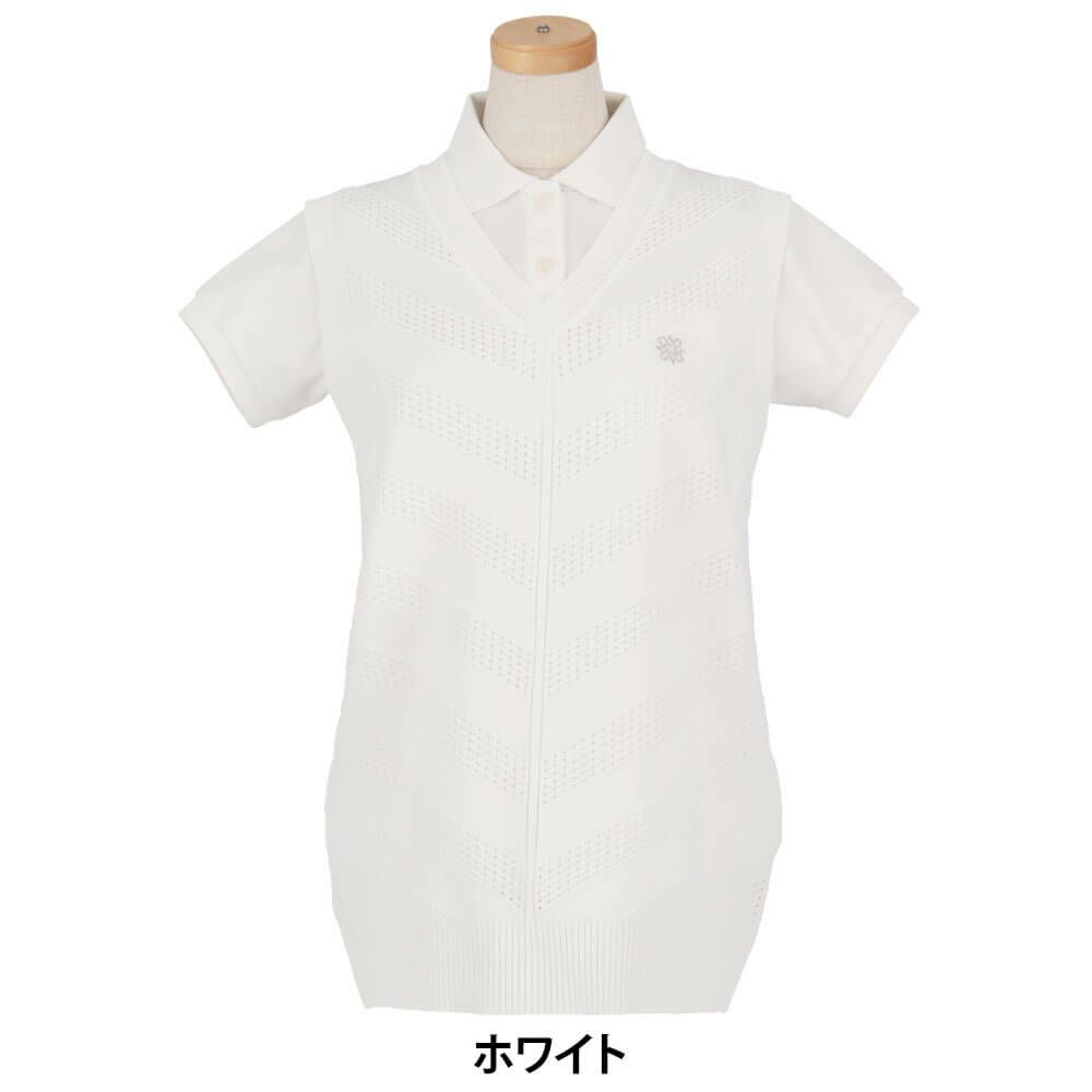 セントアンドリュース St ANDREWS　レディース Vネック ニットベスト 043-5173252　2025年モデル 詳細5
