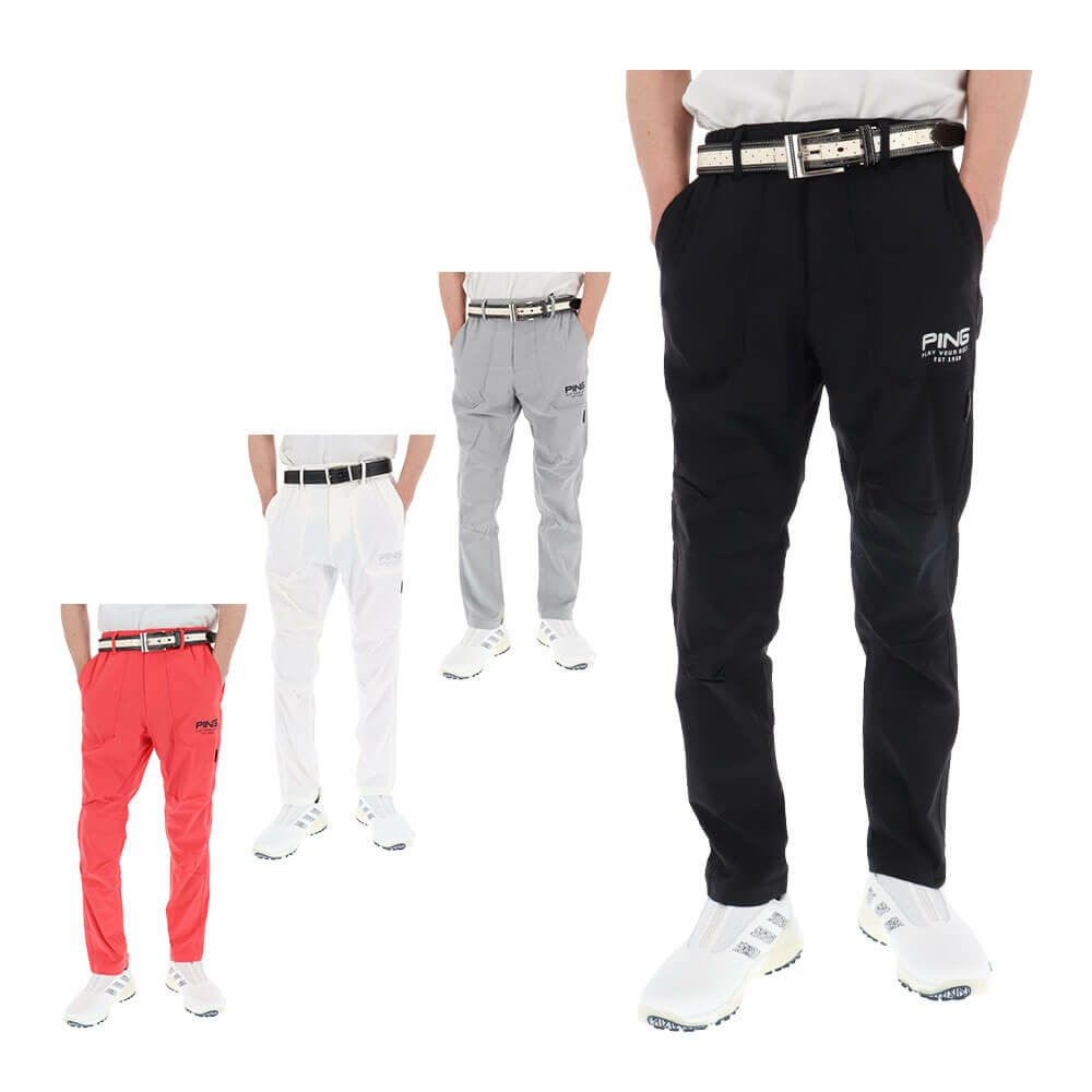 ピン PING　メンズ ロゴデザイン 全方向ストレッチ ドビー テーパード ロングパンツ 621-5131101　2025年モデル