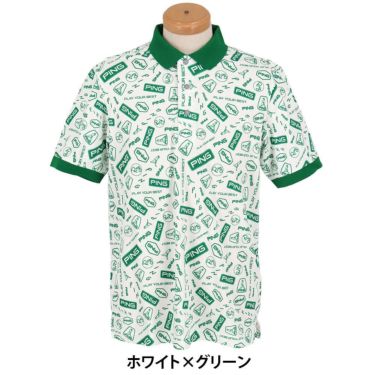 ピン PING　メンズ 総柄 プリント 半袖 ポロシャツ 621-5160221　2025年モデル 詳細6