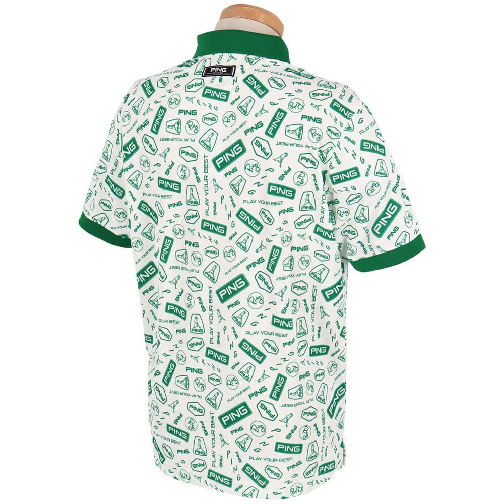 ピン PING　メンズ 総柄 プリント 半袖 ポロシャツ 621-5160221　2025年モデル 詳細7