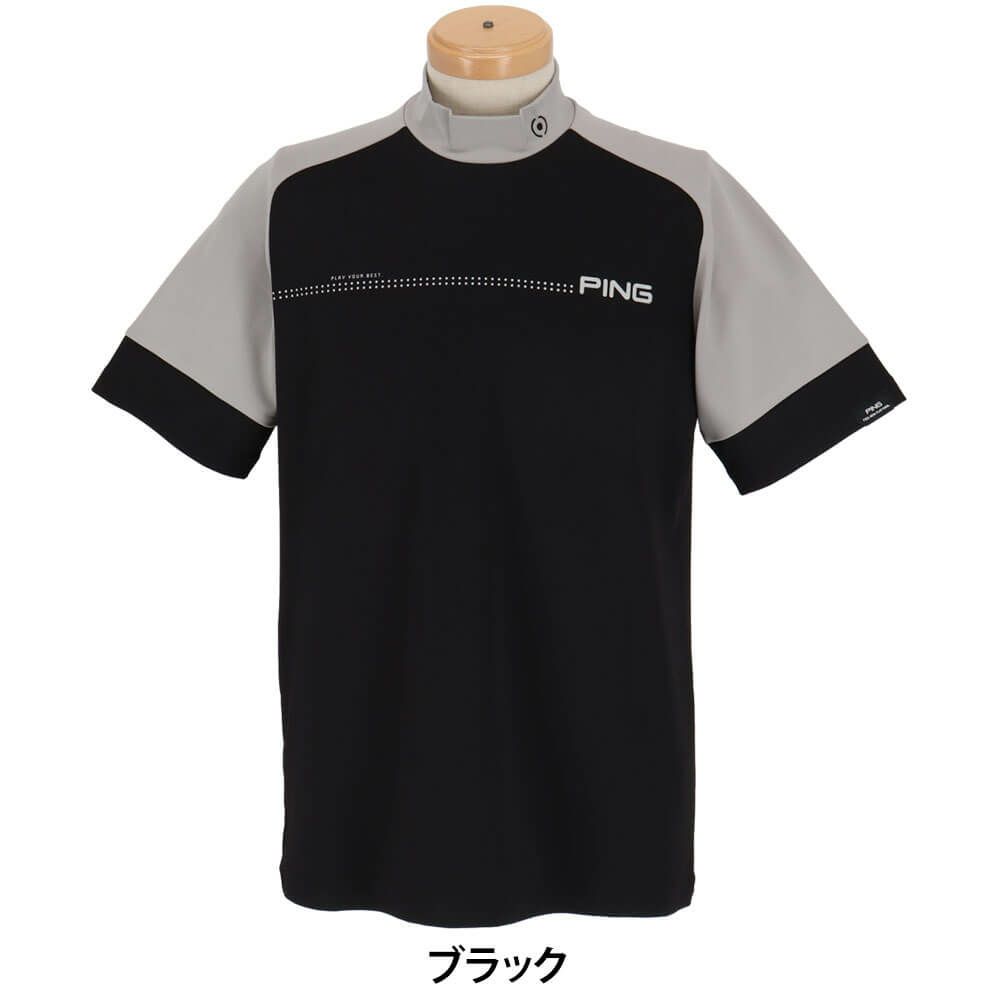 ピン PING　メンズ クイックドライ UV 半袖 ハイネックシャツ 621-5167303　2025年モデル 詳細2